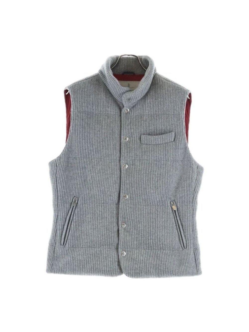 Brunello Cucinelli Cashmere Down Vest Gray